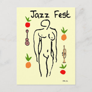 Carte Postale Jazz Festival Matisse Style
