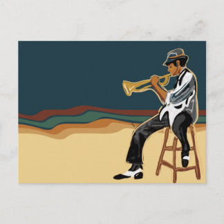 Carte Postale Jazz Player