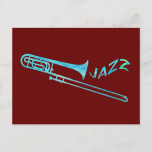 Carte Postale Jazz Trombone