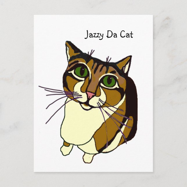 Carte postale Jazzy Da Cat (Devant)