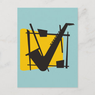 Carte Postale Jazzy Sax
