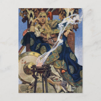 Carte Postale JC Leyendecker Reine Maeve Guerrière Celtique