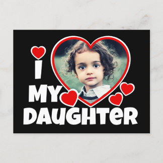 Carte Postale J'Coeur Ma Fille Photo Personnalisée