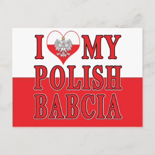 Carte Postale J'Coeur Mon Polonais Babcia