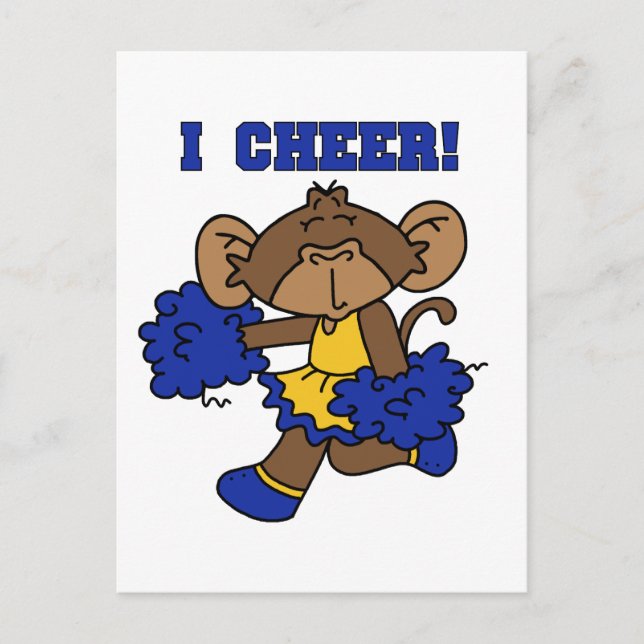 Carte Postale Je Cheer t-shirts et cadeaux bleu et or (Devant)