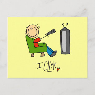 Carte Postale Je clique sur les T-shirts et cadeaux de TV Addict