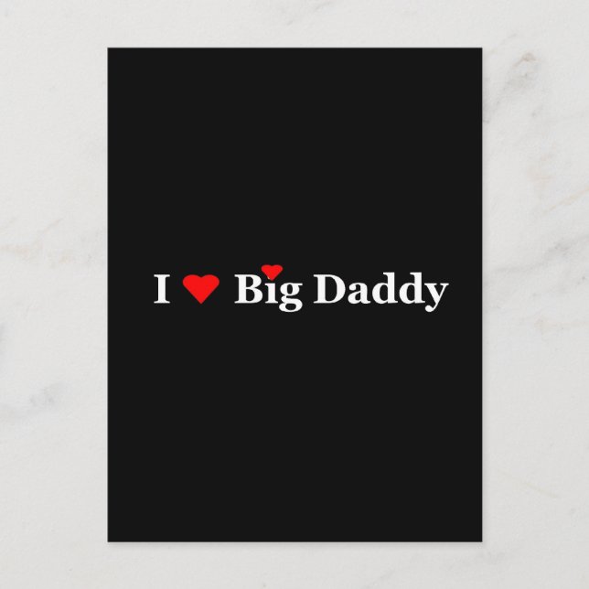 Carte Postale Je Coeur Big Daddy (Devant)