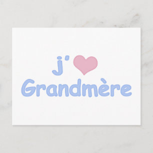 Carte Postale Je "coeur" Grandmère