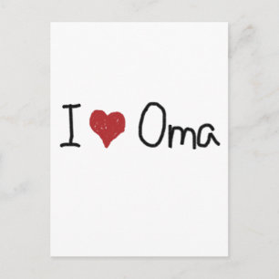 Carte Postale Je coeur Oma