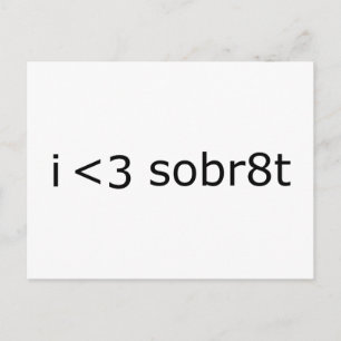 Carte Postale Je coeur Sobriété