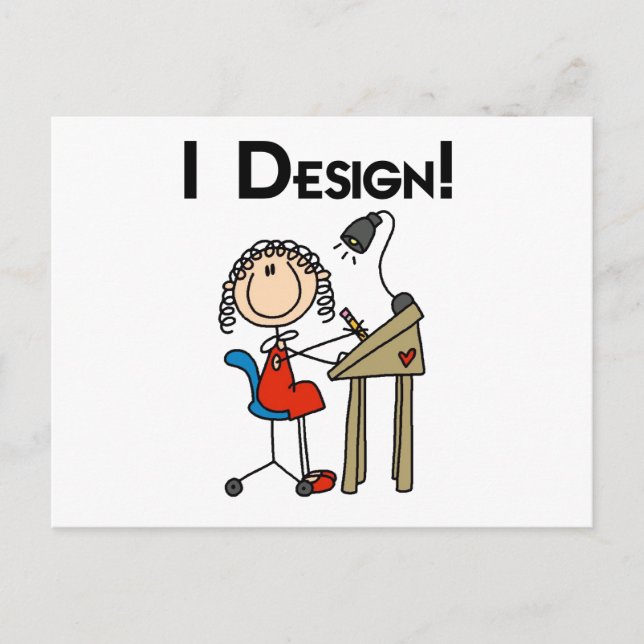 Carte Postale Je conçois des t-shirts et des cadeaux (Devant)