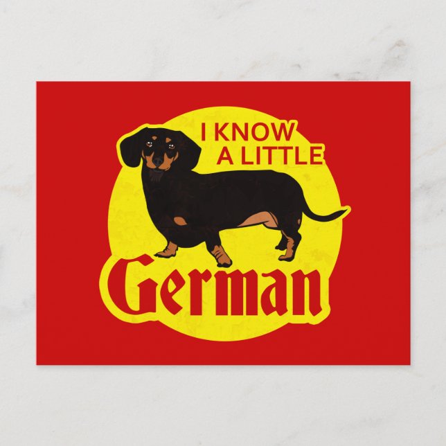 Carte Postale Je Connais Un Peu D'Allemand (Devant)