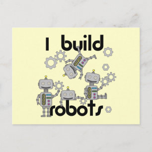 Carte Postale Je construis des robots