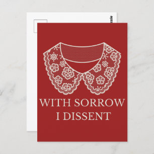 Carte Postale Je conteste l'interdiction de l'avortement en coll