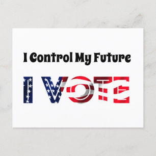 Carte Postale Je contrôle mon avenir - Je vote
