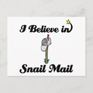 Carte Postale je crois au courrier postal