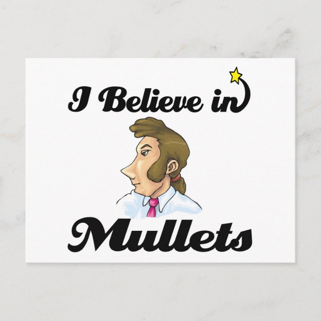 Carte Postale je crois aux mullets (Devant)