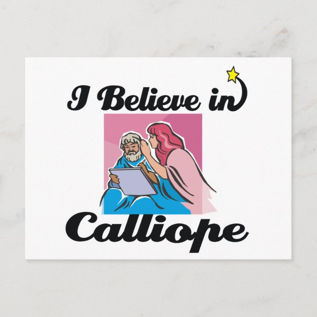 Carte Postale je crois en Calliope (Devant)