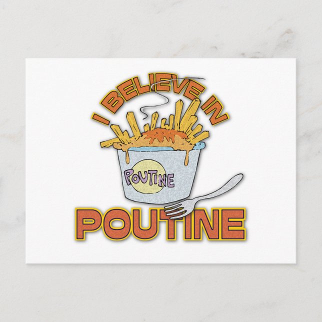 Carte Postale Je Crois En Poutine (Devant)