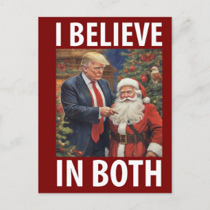 Carte Postale Je Crois En Trump Père Noël Tee Funny