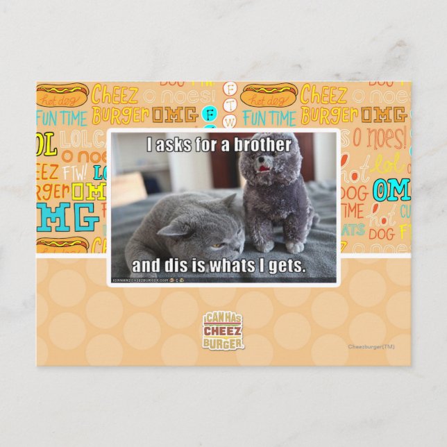 Carte Postale Je demande à un frère (Devant)