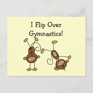 Carte Postale Je fais des flips de gymnastique