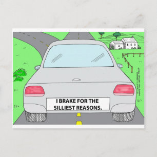 Carte Postale Je freine pour...Drôle Drôle Dons Cartoon & Objets