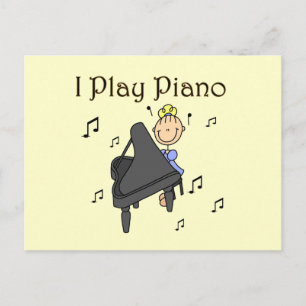 Carte Postale Je Joue au Piano T-shirts et Cadeaux
