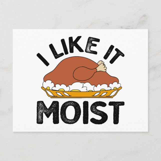 Carte Postale Je l'aime humide pour thanksgiving  (Devant)