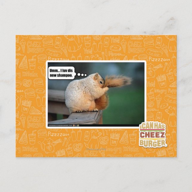 Carte Postale Je luv dis nouveau shampooing (Devant)