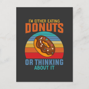 Carte Postale je mange des beignets ou j'y pense