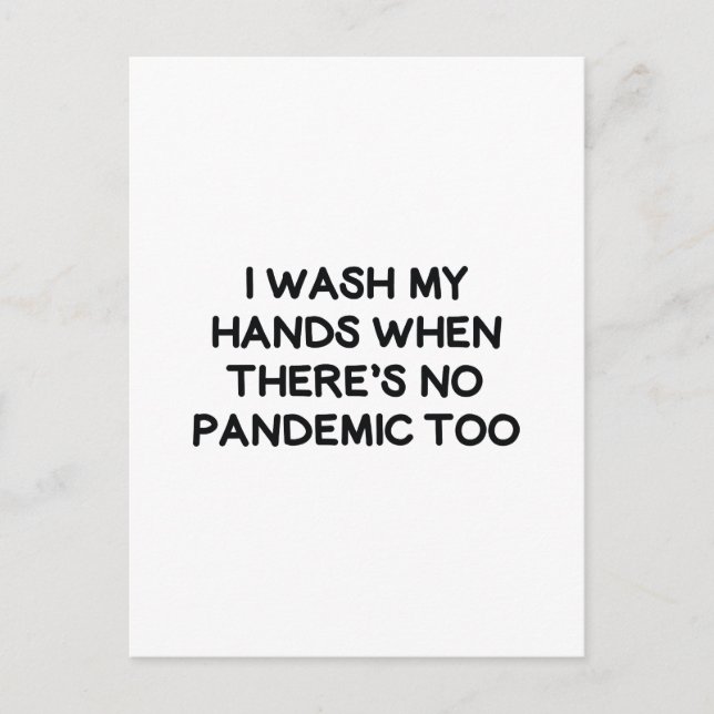 Carte Postale Je Me Lave Les Mains (Devant)