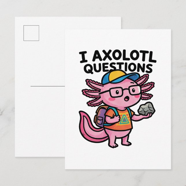 Carte Postale Je me pose des questions Salamandre léopard l'écol (Devant / Derrière)