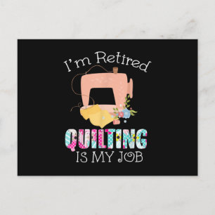 Carte Postale Je Me Retraite Quilting Est Mon Amour Drôle Quilti