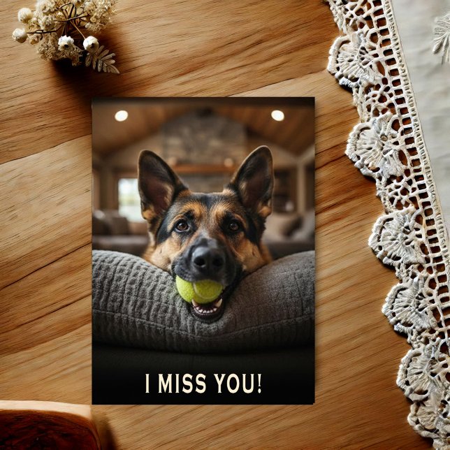 Carte postale Je me souviens de toi Berger alleman (Créateur téléchargé)