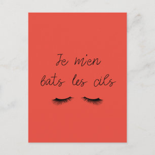Carte postale Je m'en bats les cils