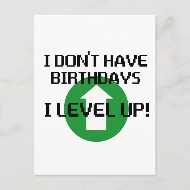 Carte Postale Je n'ai pas d'anniversaire... (Devant)
