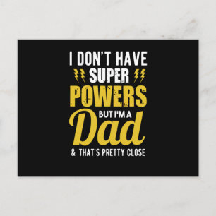 Carte Postale Je n'ai pas de super pouvoirs mais je suis papa