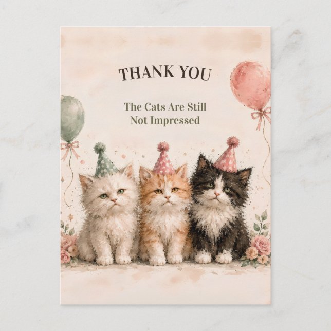 Carte Postale Je n'aime pas ma fête d'anniversaire merci (Devant)