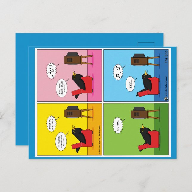 Carte Postale Je ne dormirai jamais de la bande dessinée (Devant / Derrière)