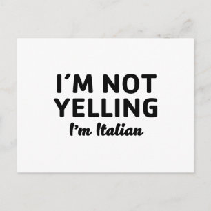 Carte Postale Je ne hurle pas Je suis Italien