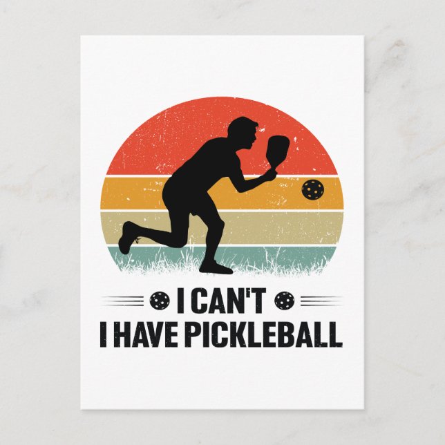 Carte Postale Je ne peux pas avoir de pickleball, Pickleball Lov (Devant)