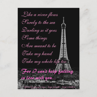 Carte Postale Je ne peux pas m'empêcher de tomber amoureux de to