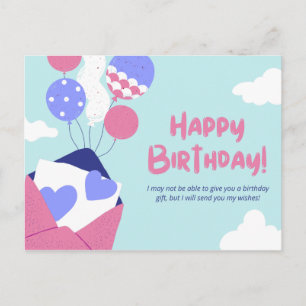 Carte Postale Je ne pourrai peut-être pas vous donner un cadeau