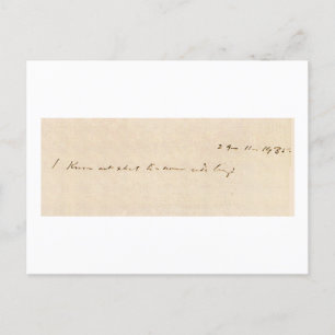 Carte Postale Je ne sais pas ce que demain apportera