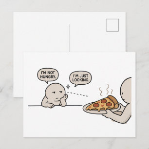 Carte Postale Je ne suis pas affamé, je regarde simplement Mème