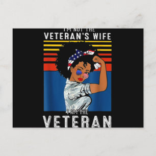 Carte Postale Je ne suis pas la femme du vétéran, je suis le vét