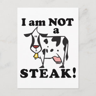 Carte Postale Je ne suis pas un "Steak Animal Rights"