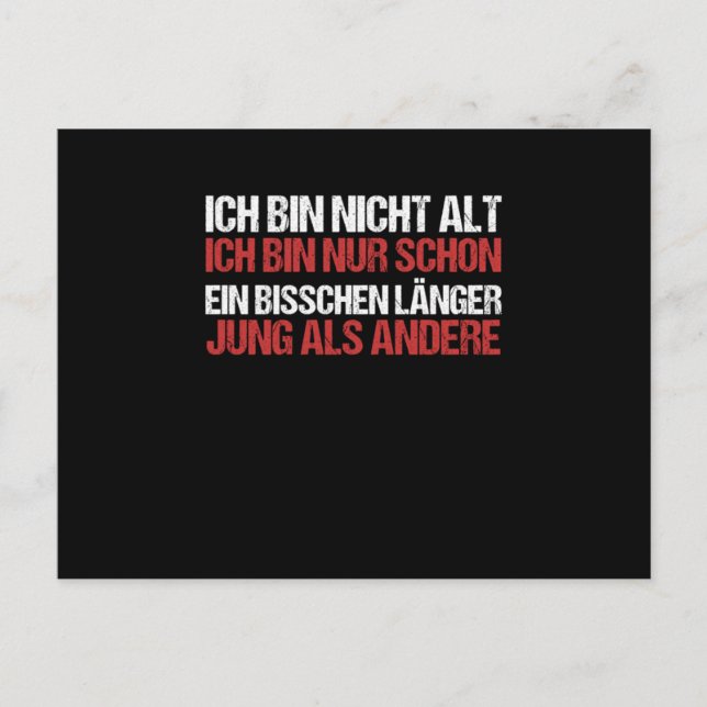 Carte Postale Je ne suis pas vieux, j'ai simplement été jeune un (Devant)