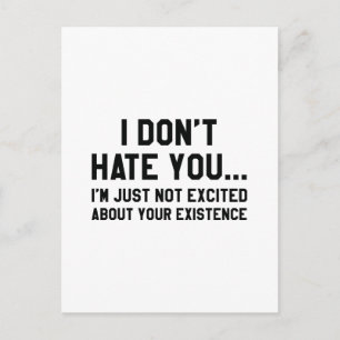 Carte Postale Je ne te déteste pas